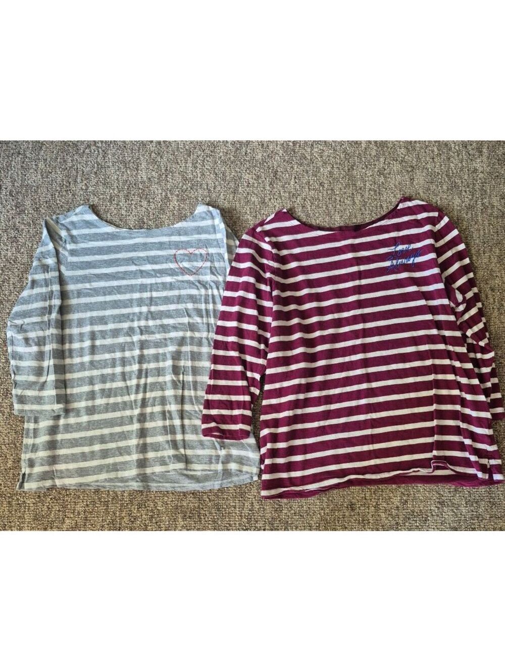 Old Navy Women's Striped Long Sleeve T-Shirts, Size XL, Set of 2